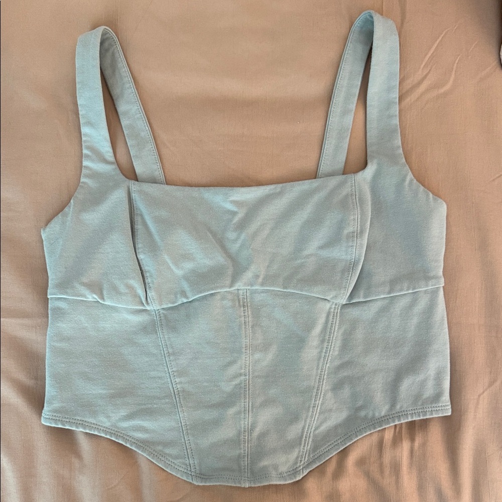 Stylish Light Sage Green Sleeveless Top